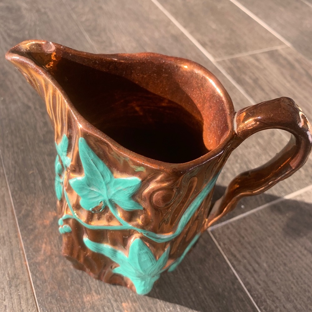 Antique 1850s English Copper Luster Pitcher